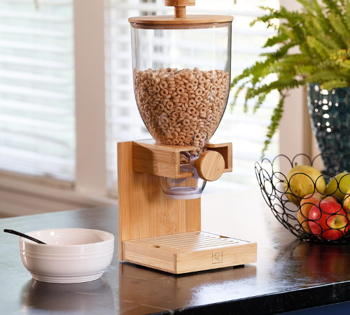 Bamboo Cereal/Coffee Bean Dispenser, 17.5 Oz $24.99 (Reg. $55)