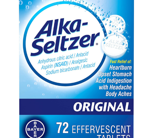 Alka-Seltzer 72-Count Original Effervescent Tablets as low as $5.20 when you buy 4 After Coupon (Reg. $17.36) + Free Shipping – 7¢/Tablet!