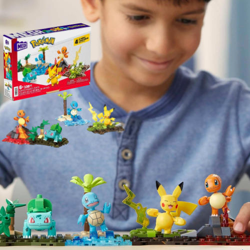 MEGA Pokémon Kanto Region Team Action Figure 130-Piece Building Set $14.69 After Coupon (Reg. $22) – 4 Poseable Characters