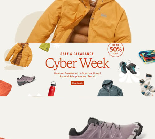 Save up to 50% at REI’s Cyber Week Sale & Clearance Event – Thru 12/4