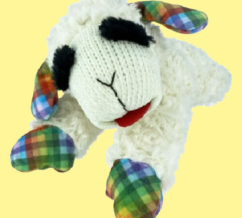 Multipet Lamb Chop Plush Dog Toy with Plaid Ears and Paws, Medium, 10.5″ $5.98 (Reg. $17)