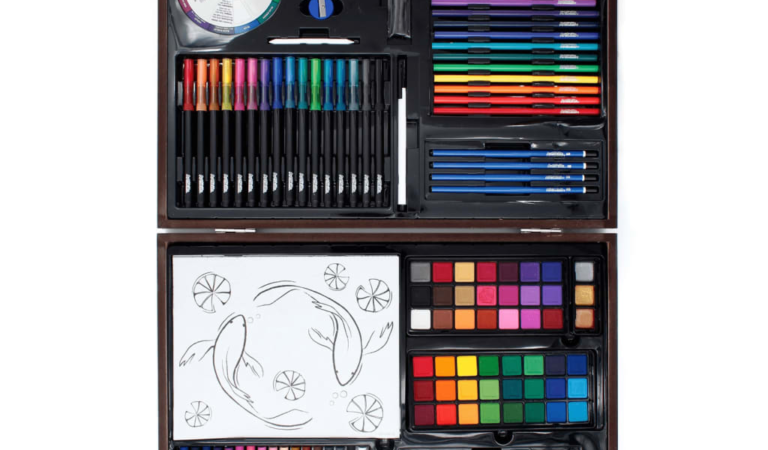 ArtSkills Deluxe Essential Painting and Drawing Art Set w/ Wood Case for $15 + free shipping