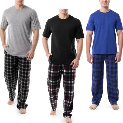 Fruit Of The Loom Men’s Short Sleeve Top and Fleece Pajama Pant Set $9.98 (Reg. $17.49) – 5 Colors, S-5XL