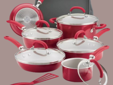 Rachael Ray Create Delicious 13-Piece Aluminum Nonstick Cookware Set as low as $115.99 After Code + Kohl’s Cash when you buy 7 (Reg. $220) + Free Shipping – 6 Colors
