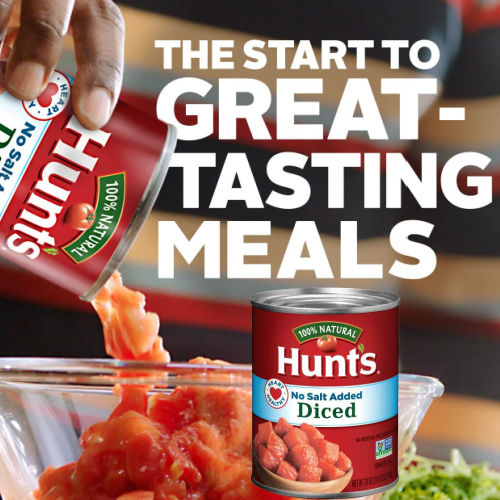 Hunt’s Diced No Salt Added Tomatoes, 28-Oz as low as $1.29 Shipped Free (Reg. $3.55)