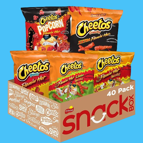 Cheetos Flamin’ Hot Variety Pack, 40-Count $13 Shipped Free (Reg. $21.86) – 5 Flavors, $0.33/ Snack Bag