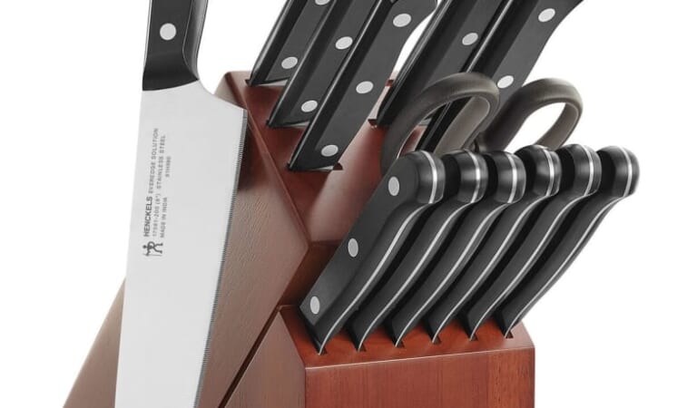 J.A. Henckels Everedge Solution 14-Piece Knife Block Set for $80 + free shipping