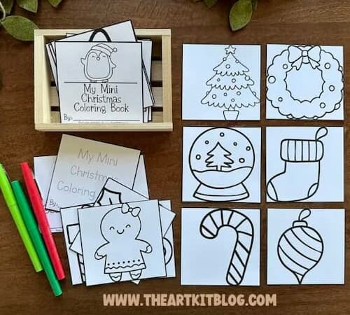 FREE Printable Mini Christmas Coloring Pages