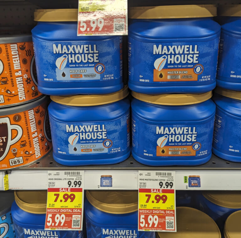 Big Containers Of Maxwell House Coffee Just $5.99 At Kroger