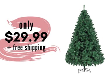 Amazon | 7.5′ Spruce Artificial Christmas Tree $30 (reg. $100)