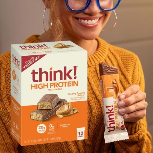 think! High Protein Bars, 12-Count (Creamy Peanut Butter or Brownie Crunch) as low as $10.44 After Coupon (Reg. $26.20) + Free Shipping – 87¢/Bar