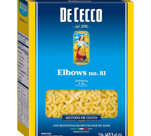 De Cecco 5-Pack Elbow Pasta as low as $8.50 Shipped Free (Reg. $20.33) – $1.70/16 Oz Box – LOWEST PRICE