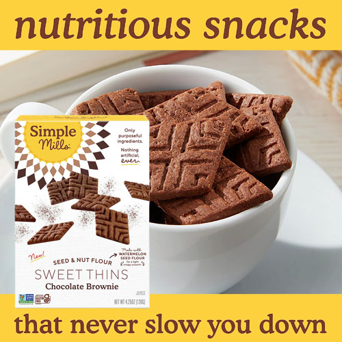 Simple Mills Sweet Thins Cookies Chocolate Brownie Gluten Free as low as $1.73 each when you buy 4 (Reg. $3.69) + Free Shipping