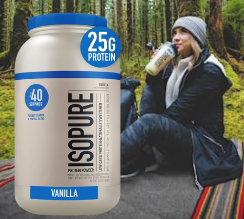 Isopure Whey Protein Isolate Powder, 3-Lb Vanilla $49.39 After Coupon (Reg. $80) + Free Shipping