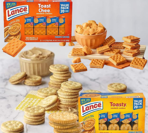 Lance 40-Count Toasty and Toastchee Peanut Butter Sandwich Crackers as low as $12.74 Shipped Free (Reg. $24.11) – 32¢ each