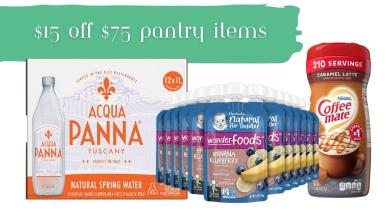 Save $15 When You Spend $75 On Select Pantry Items