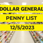 Dollar General Penny List - 12-5-2023