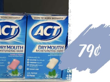 79¢ ACT Dry Mouth Gum at Publix