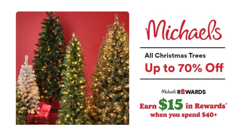 Michaels | 70% Off Christmas Trees, 60% Off Decor