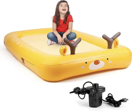 Kids Inflatable Travel Bed with Electric Air Pump