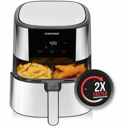 Chefman Turbo Fry Stainless Steel 8-Quart Air Fryer