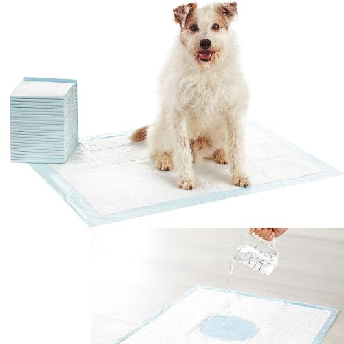 Amazon Basics Heavy Duty Dog and Puppy X-Large Pee Pads, 25-Pack as low as $11.97 Shipped Free (Reg. $20.47) – 48¢/Pad, w/ 5-Layer Leak-Proof Design & Quick-Dry Surface for Potty Training, 28 x 34 Inch