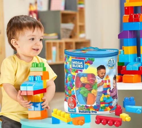 Mega Bloks Toddlers’ First Builders Big Building Bag, 80-Pieces $15 (Reg. $25) + More