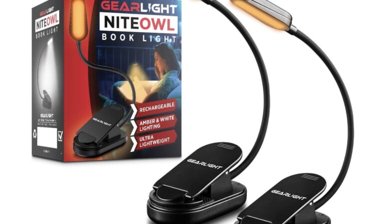 GearLight Rechargeable Book Light (2 pack) only $10.37!