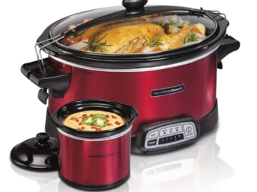 Hamilton Beach Stay or Go 7-Quart Programmable Slow Cooker with Party Dipper for $48 + free shipping