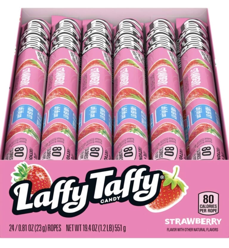 Laffy Taffy Rope Candy, Strawberry, 0.81 Ounce Ropes (Pack of 24)