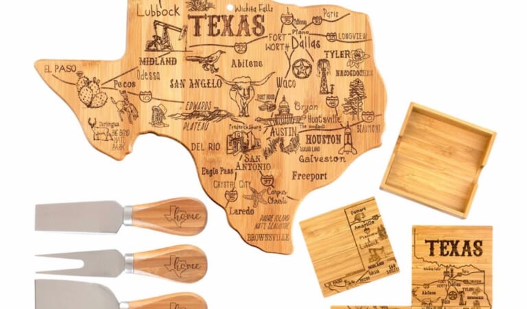 Totally Bamboo State Board Coaster & Cheese Knives Set only $19.45 shipped (Reg. $53!)