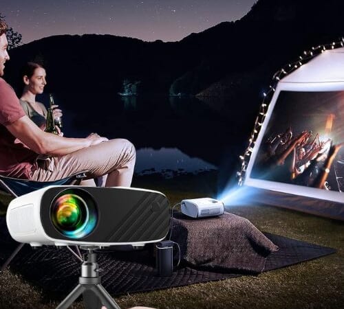 HD Mini Projector 8000L 1080p with Tripod and Carry Bag $62.98 After Coupon (Reg. $159.98) + Free Shipping