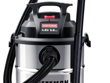 Craftsman 5-Gallon Stainless Steel Wet/Dry Shop Vacuum for $50 + free shipping