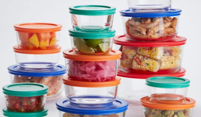 Pyrex Simply Store 32-Piece Glass Food Storage & Bake Container Set for $30 + free shipping