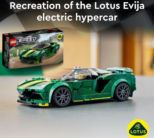 LEGO Speed Champions 247-Piece Lotus Evija Car Model Building Kit $15.99 (Reg. $20)