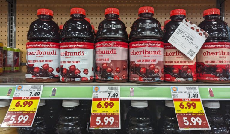 Cheribundi Cherry Juice As Low As $3.49 Per Bottle At Kroger (Regular Price $7.49)