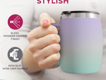 Double-Wall Stainless Steel 2-Pack Coffee Mug w/ Spill-Resistant Lid $9.99 (Reg. $21) – $5/Mug – LOWEST PRICE