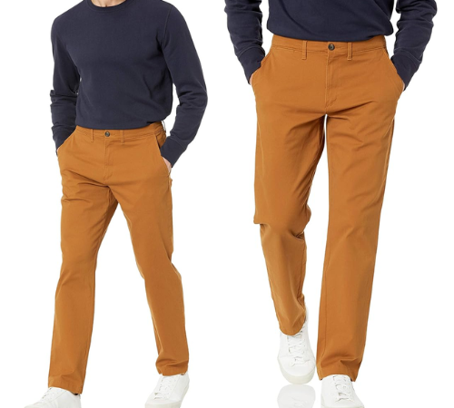 Amazon Essentials Men’s Straight-Fit Casual Stretch Khaki Pants (Nutmeg) $14.90 (Reg. $24.90)