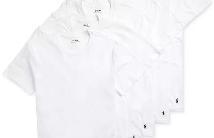 Polo Ralph Lauren Men's Crewneck Undershirt 6-Pack for $45 + free shipping