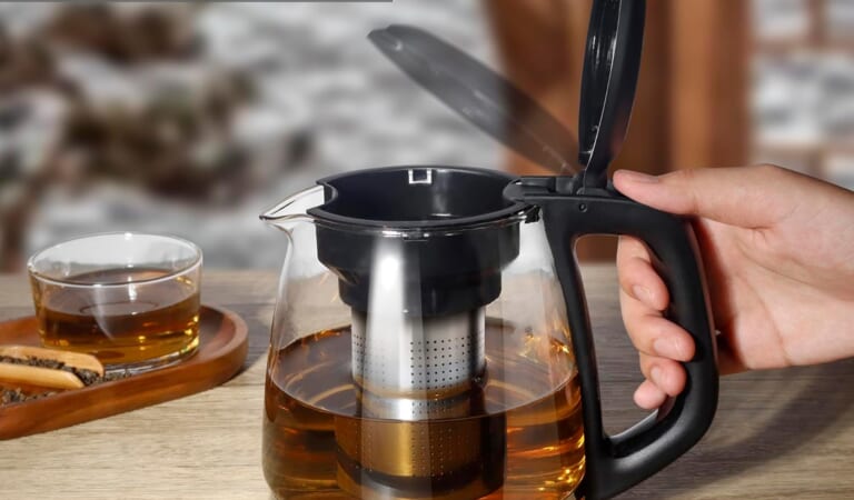 Glass Teapot with Removable Tea Infuser, 50 Oz $6.80 After Code + Coupon (Reg. $20) + Free Shipping – Prime Member Exclusive