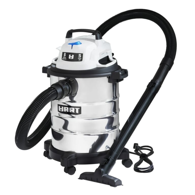 Hart 6 Gallon 5 Peak HP Stainless Steel Wet/Dry Vacuum for $49 + free shipping