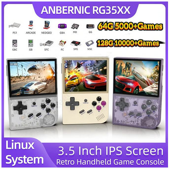 Anbernic RG35XX 64GB Retro Handheld Game Console for $45 + free shipping