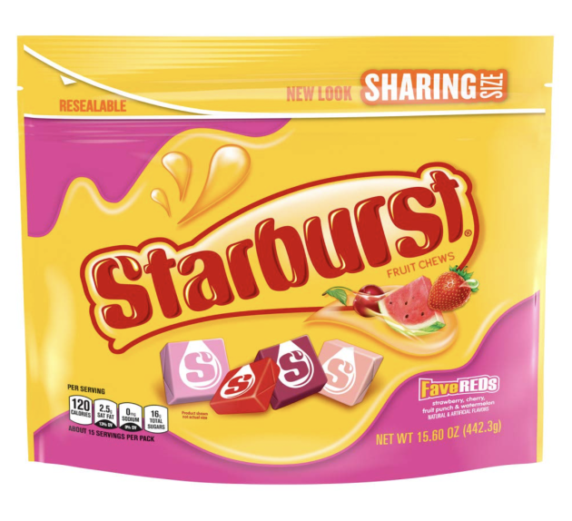 Starburst FaveReds Fruit Chews Candy, 15.6 oz resealable bag for just $3.32 shipped!