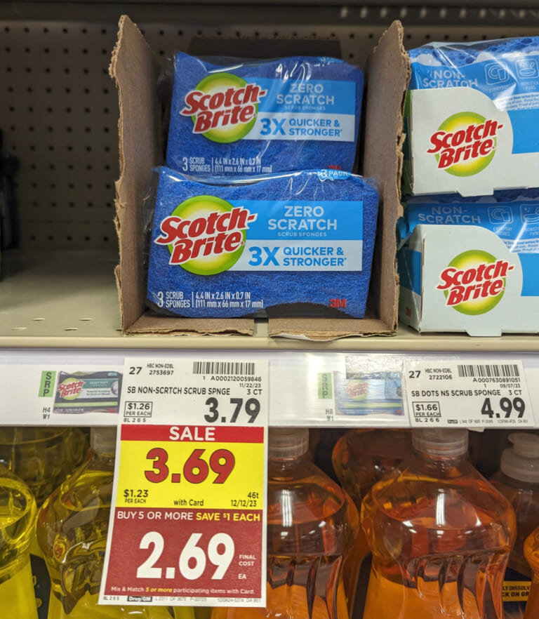 Scotch-Brite Sponges 3-Pack As Low As $1.69 At Kroger