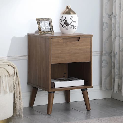 Mainstays Modern 1 Drawer Bedroom Nightstand