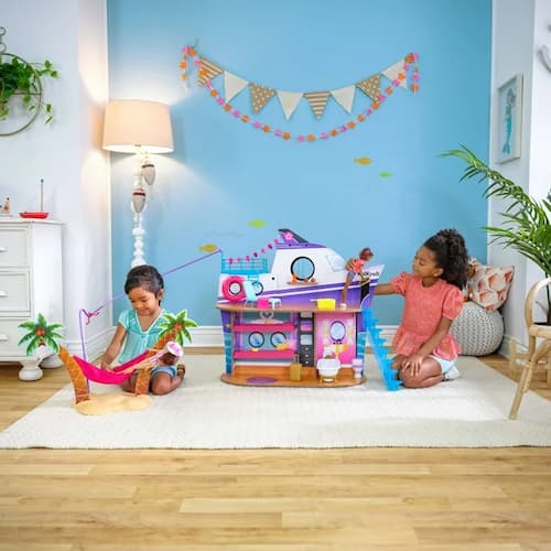 KidKraft Luxe Life 2-in-1 Wooden Cruise Ship and Island Doll Play Set