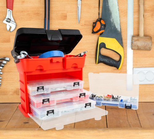 Portable Tool Storage Box with 4 Multi-Compartment Trays $16.33 (Reg. $25.67) – LOWEST PRICE