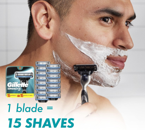 Gillette Mach3 15-Count Razor Blade Refills as low as $19.36 Shipped Free (Reg. $37) – $1.29/3-Blade Cartridge