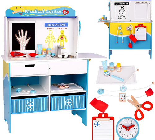 Ignite the imagination of your little ones with this Wooden Play Doctor Set for Kids for just $79.99 Shipped Free (Reg. $169.99)