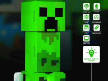 Minecraft Green Creeper Body Mini Fridge, 8-Liter $55 Shipped Free (Reg. $168) – Holds 12 Cans